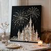 Pintura de Perlas DIY Árbol de Navidad Diamante Castillo Hecho a Mano Fuegos Artificiales Regalo de Navidad Decoración Paquete de Materiales de Pintura para Amigos