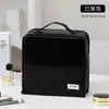 Bolsa de maquillaje vertical para mujer, simple y portátil, gran capacidad, bolsa multifuncional para almacenamiento de brochas de cosméticos de viaje
