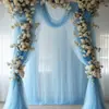 Transfronteiriço quente decoração de festa de casamento fundo malha cortina de gaze adereços ao ar livre atacado direto da fábrica