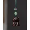 Colgante de Teléfono Tigre del Zodiaco de Madera para Bolso de Año de Nacimiento Llavero Juguete Pieza de Mano Puesto del Mercado Nocturno Transmisión en Vivo de Douyin