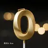 Vela de aniversário Casa da Ópera Número dourado 0-9 sem fumaça Bolo de aniversário Festa Confeitaria Sobremesa Vela Plugável Conjunto