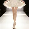 Medias de lazo con pedrería brillante, adelgazantes, a medida, antienganches, duraderas, de una sola pieza, medias blancas dulces estilo Lolita