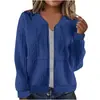 Comercio Exterior Europeo y Americano Transfronterizo Nuevo Amazon Wish Chaqueta Casual Jacquard de Manga Larga para Mujer