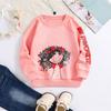Ins Ropa para Niños Primavera Transfronteriza Manga de Dibujos Animados Estampado de Letras Sudadera para Niñas Amazon Camiseta Básica Moderna