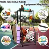 Estante Club Transfronterizo para Baloncesto Fútbol Estante de Almacenamiento Multifuncional para Balones Estante de Almacenamiento para Equipo Deportivo Removible