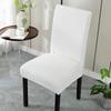 Funda de silla universal gruesa para hotel, sencilla y para el hogar, para mesa de comedor, taburete, cojín con respaldo y elástico integrado.