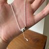 Collar de Cuentas Redondas Brillantes para Mujer s925 Cuerpo Plata Esterlina Cadena Clavicular Cadena Importada Italiana Alto Sentido N7273