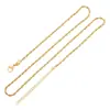 Collar de Cobre Chapado en Oro de 18K Distrito Lu con Cadena Extensora, Fuerte Retención del Color, Collar Ajustable de Doble Ola de Agua Accesorios de Joyería DIY