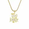 Cadena de tenis hiphop para hombre de moda, collar de joyería personalizada, venta caliente transfronteriza, collar con colgante de letra de diamante