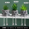Planta en maceta de muñeca colgante estilo INS, adorno de planta artificial de cactus suculento para escritorio, decoración creativa para el hogar