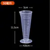 Atacado Em Estoque Copos Medidores de Plástico de 20ml 30ml 100ml com Escala, Frascos de Plástico Cilindros Medidores Transparentes de Grande Capacidade