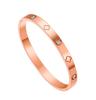 Pulsera de hebilla de diamantes de moda transfronteriza acero de titanio trébol oro rosa pulsera femenina temperamento lujo ligero ventas directas de fábrica