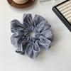 Goma para el pelo de cuadros dulces coreana, nuevo estilo 2025, elegante francesa, para coleta baja, accesorio para el pelo para mujer