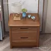 Mesita de noche de madera maciza color nogal Mini 40 Simple Moderna Uso en el hogar Estilo chino Gabinete de almacenamiento Gabinete de almacenamiento junto a la cama del dormitorio