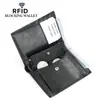 Ventas Directas de Fábrica Transfronterizas Billetera de Cuero Genuino para Hombre al por Mayor RFID Vertical Múltiples Ranuras para Tarjetas Monedero Envío Directo