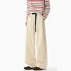 Pantalones Casuales Rectos de Estilo Nuevo para Hombre Primavera 2026 con Costuras Expuestas, Diseño de Cinturón, Talla Grande, Pantalones Casuales Versátiles