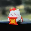 Panda Gato da Fortuna Pequeno Enfeite para Carro Gatinho Fofo Decoração do Painel Central do Carro Tela do Computador Dropshipping