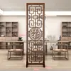 Biombo Móvil Plegable con Diseño Hueco de Madera Maciza para Entrada, Sala de Estar, Oficina Estilo Chino Nuevo y Divisor de Habitaciones