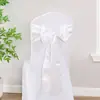 Comercio Exterior Cinta de Satén Flor de Respaldo de Silla Lazo Fabricante Venta al por Mayor Boda Banquete Hotel Cubierta de Silla Decoración Cinta de Satén