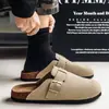 Zuecos de corcho Birkenstock, sandalias casuales tipo slip-on para la playa, zapatos cerrados de suela blanda, zapatos cómodos para el commute al aire libre.