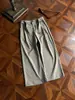 Calças de kendo plissadas bordadas com listras de amarração, estilo unissex, com bolso traseiro bordado, estilo elegante old money