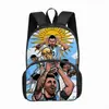 Mochila de Moda Estampada para Hombre Transfronteriza Estampado de Fútbol Mochila Ligera para Estudiantes Niños Casual Gran Capacidad Bolsa Escolar