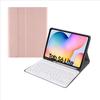 Para Samsung Tab A7 A9 Capa com Teclado Bluetooth S6lite P610 Teclado de Chapéu Redondo Capa de Couro Plana