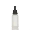 Botella de Aceite Esencial, Botella Vacía, Botella Gotero con Punta de Goma Esmerilada, Botella Dispensadora Transparente de Vidrio para Cosméticos, Botella Muestra de Esencia de 30ml