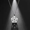 Venta al por mayor de joyería europea y americana transfronteriza simple de acero inoxidable 304 colgante de estrella pentagonal de cinco puntas suministro de fabricantes