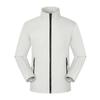 Chaqueta de invierno a prueba de viento de color sólido con forro polar suave, ropa de trabajo gruesa con estampado de logotipos y herramientas para exteriores abrigadas.
