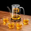 Bule de Chá Elegante Caneca Modelo Novo 2025 Separação Chá-Água Revestimento Interno Totalmente de Vidro Filtro de Um Clique Infusor de Chá Magnético Caneca para Uso Doméstico