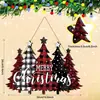 Amazon Navidad Árbol de Navidad Hombre de Jengibre Colgante de Madera Corona de Fiesta Festival Señal Decoración Colgante de Puerta de Casa
