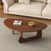 Mesa de Café de Madera Maciza Estilo Nuevo Pequeña Simple para Apartamento Lujo Ligero Moderna Triangular Nórdica Japonesa Mesa de Té Forma Irregular Sala de Estar Uso Doméstico