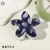 Qiyue Design de Nicho Transfronteiriço Grampo de Cabelo de Frangipani Impresso por UV Pequeno Fresco e Fofo Grampo de Cabelo Acessórios de Cabelo Atacado para Mulheres