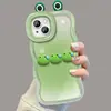 Boneca Sapo Degradê Adequada para Capa de Celular Apple 16 Promax 13 Fofa e Engraçada 15 Suporte Duplo 14 Silicone 17