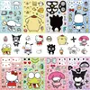 8 Nuevas Pegatinas para Collage con Lindos Personajes de Dibujos Animados Como Gatitos, Perritos Amarillos, Ranas y Personajes de Sanrio, Pegatinas Impermeables Creativas para DIY