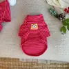 Roupas para Animais de Estimação Outono e Inverno Colete de Bolinhas Ano Novo Festivo Roupas para Cães e Gatos Revestido de Lã Espessado Quente Venda por Atacado