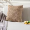 Venda direta por atacado transfronteiriça fronha jacquard sala de estar casa sofá assento de carro capa de almofada cor sólida