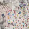Pegatinas Tomoni para Uñas con Relieve Populares Lindas Europeas y Americanas Ultra-Delgadas Sin Rastro Pegatinas para Uñas Pegatinas de Material de Palabras de Color
