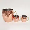Taza en Forma de Barril de 60 ml con Rayas, Fabricante de Tazas en Forma de Barril de Acero Inoxidable, Taza Moscow Mule, Vaso de Cerveza con Patrón de Diamante Electroplateado