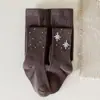 2026 Algodão Penteado Outono Novo Meninas Meia-calça Céu Estrelado Leggings Bebê Estrela Hexagonal