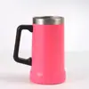 Taza de Cerveza de 24 oz Acero Inoxidable 304 Taza de Doble Pared con Aislamiento al Vacío Gran Capacidad Portátil para Oficina con Asa