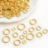 Anillo abierto con preservación del color envuelto en oro de 18 quilates, collar, pulsera, anillo de conexión, anillo de interfaz, anillo cerrado, accesorios de joyería hechos a mano.