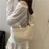 Bolso de Paja de Hombro Único Estilo Coreano Nuevo Bolso de Verano Tejido a Mano Bolso Tote Portátil de Gran Capacidad Bolso de Playa para Mujer