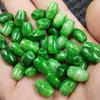 Jade Seco Contas de Arroz Verde Contas Soltas de Jade Dragão de Ferro Esmeralda Bruta Passe-partout Pulseira Colar Anel Acessórios de Contas Trançadas
