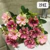 Casamento simulação de planta Crisântemo 15 pequenas flores de seda esmeralda enfeites de decoração de casa flores artificiais pequena margarida