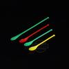 Set de plástico de tres piezas de cucharas, cuernos, cucharas de plástico, cucharas de plástico, cucharas de doble cabeza, cucharas para pesar, cucharas de plástico coloridas