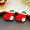 Aretes Navideños Transfronterizos Europeos y Americanos Resina Dibujos Animados Árbol de Navidad Anciano Campana Guantes Botas Alce Aretes Mujer
