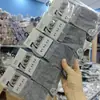 Novas meias masculinas de algodão com cintura média, pretas, brancas e cinzas, estilo business casual, meias de algodão com trama de cano médio, meias invisíveis (boat socks) em estoque, atacado