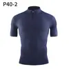 Mallas para Hombres y Mujeres, Camisas Deportivas de Running con Cuello Solapa de Pie, Elásticas Transpirables de Secado Rápido Ropa para Entrenador Personal de Fitness de Manga Corta
